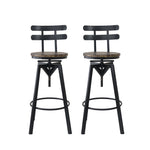 Ergonomic 2x Bar Stool Industrial Adjustable  High Back Support