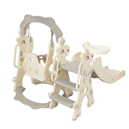 Kids Slide Swing Set Cream