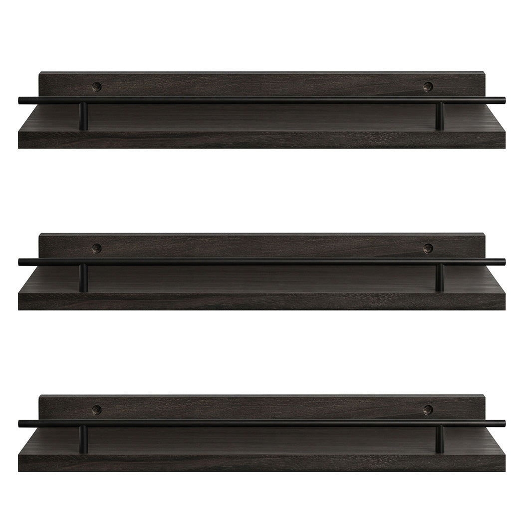 Floating Wall Shelves Set 3 Paulownia Wood | HomeAndLiving