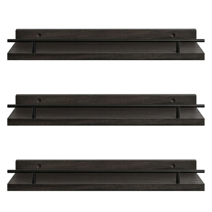 Floating Wall Shelves Set 3 Paulownia Wood | HomeAndLiving