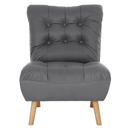 Premium Accent Chair Sofa Recliner Adjustable Grey  Space-Saving