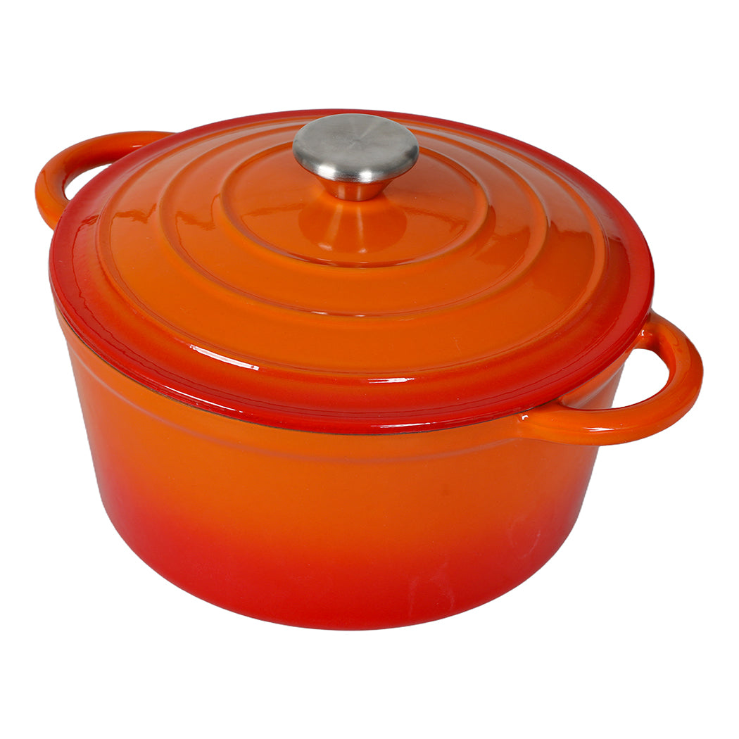 Cast Iron Dutch Oven Orange 24x30.5x17cm