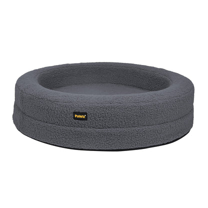 Grey sofa 120x120x20cm, rear view