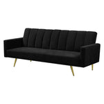 Modern Sofa Bed Convertible Velvet Lounge Recliner Couch Sleeper 3