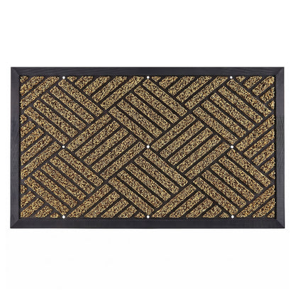 Front Door Mat Heavy Duty Brown 43x73cm
