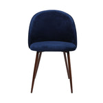 Contemporary 8x Dining Chairs Seat French Navy  Adjustable Height