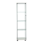 Functional Display Cabinet Tempered Glass White  Comfortable Design
