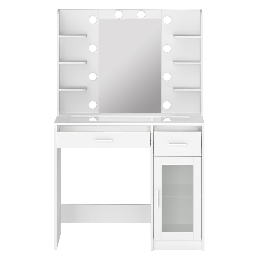 Vanity Desk Makeup Storage Table 90x40x141cm