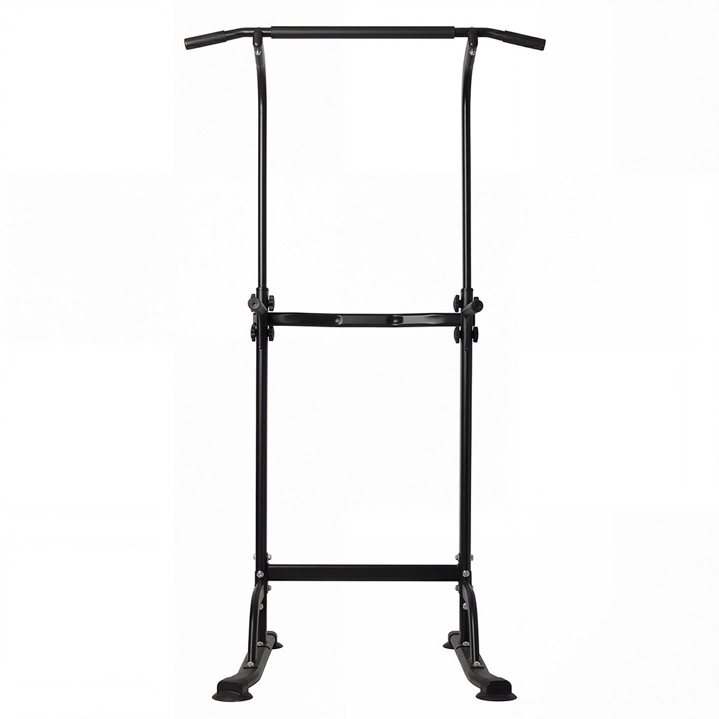 Centra Power Tower Pull Up Bar Dip Station Adjustable Home Gym 150kg Black