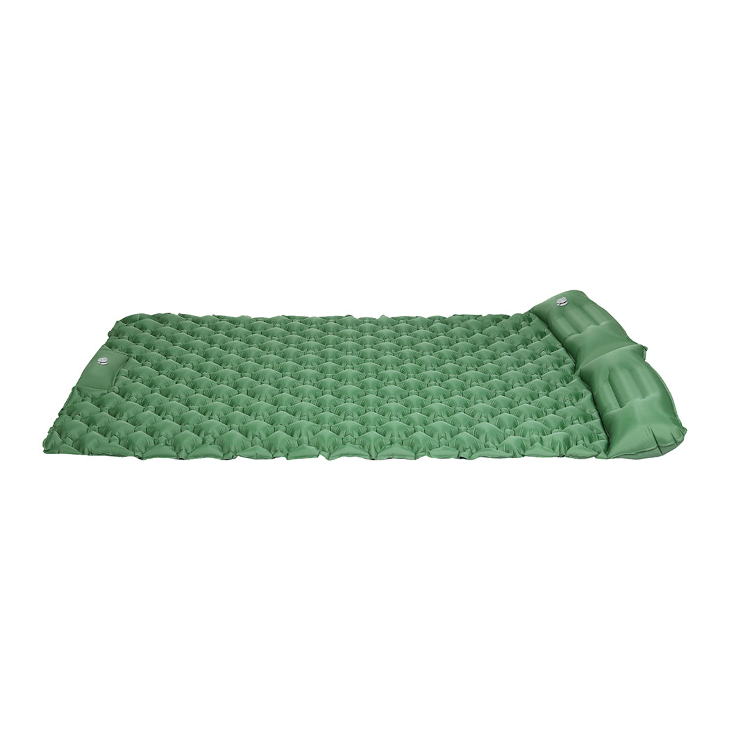 Inflatable Camping Double Mattress Green 198x130x6.5cm