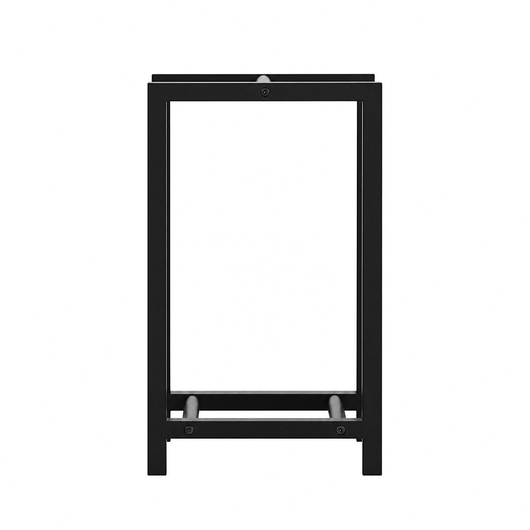 Levede Firewood Rack Metal Outdoor Storage Log Holder Fireplace 30 x 22 x 59cm
