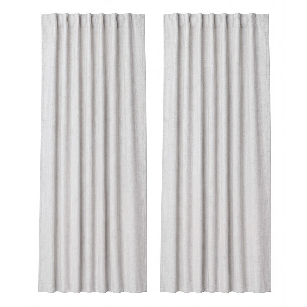 Marlow 100% Blackout Curtain 2-Panel Thermal Linen Look Curtain Draperies Window