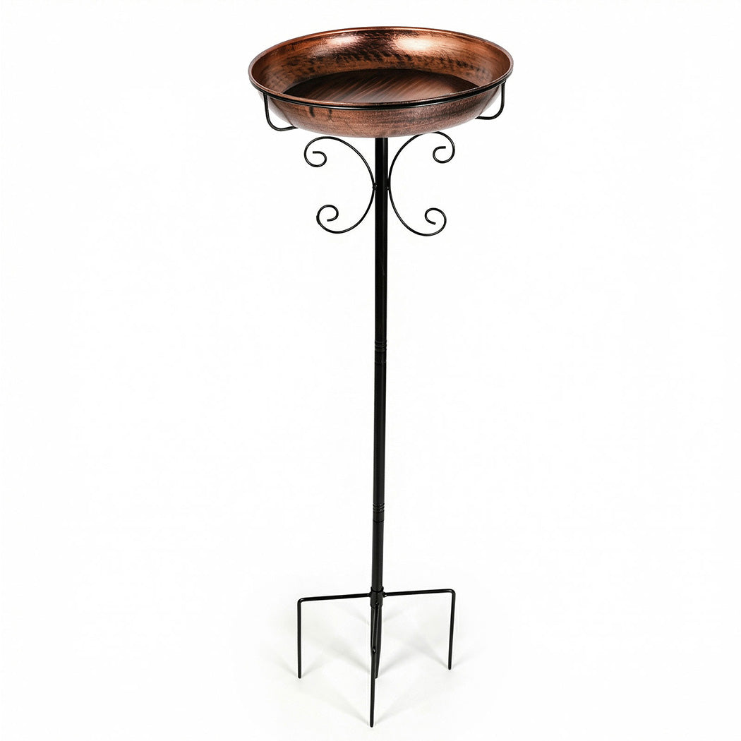 Metal Bird Bath Feeder Freestanding 100cm | HomeAndLiving - 3