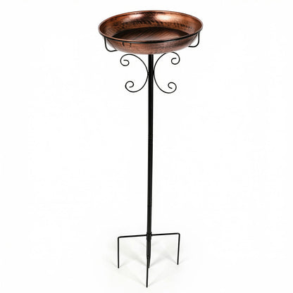 Metal Bird Bath Feeder Freestanding 100cm | HomeAndLiving - 3
