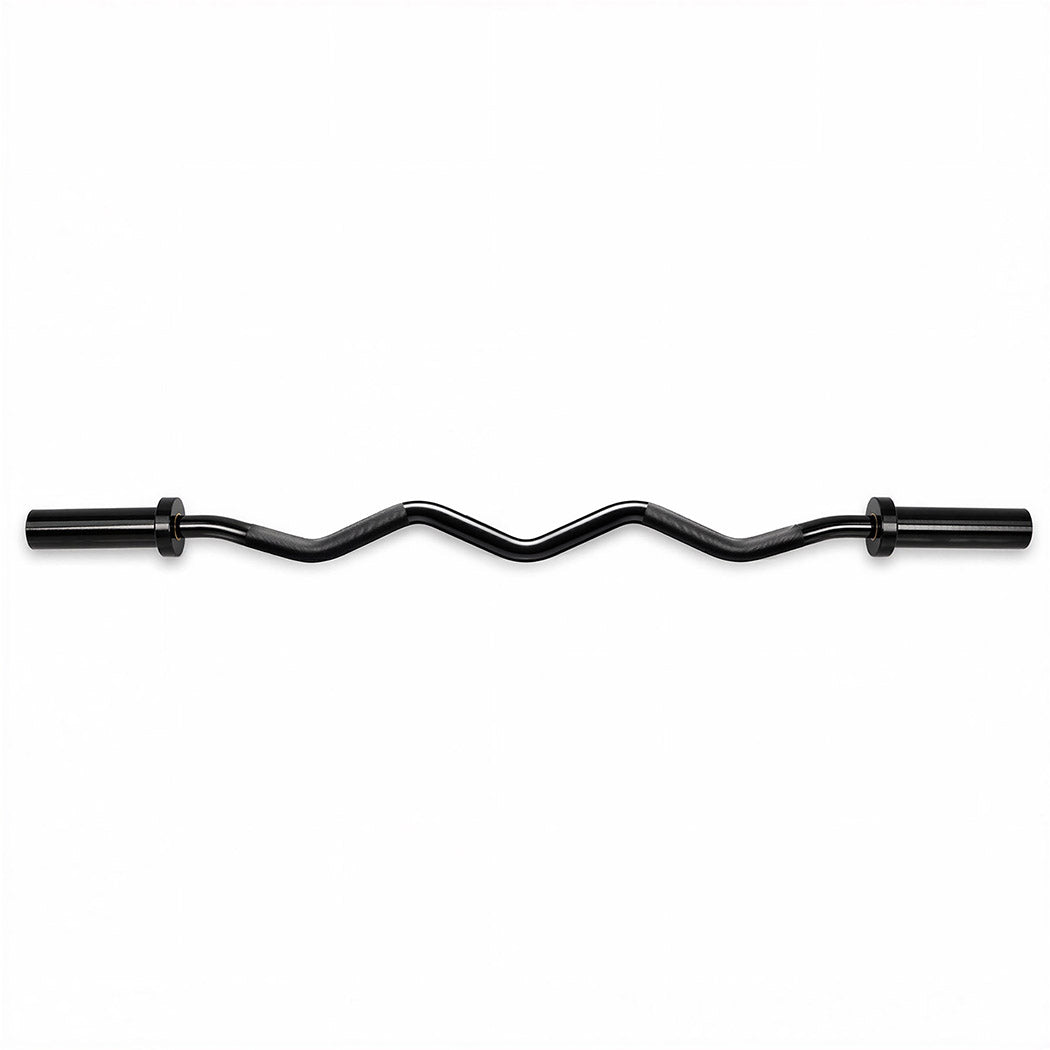 Centra Olympic Barbell Ez Curl Bar W Bar 810lbs Alloy Steel Black