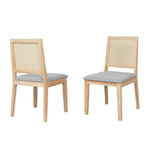 Functional 8XCane Dining Chair Rattan Armless Seat  Sleek Modern Look