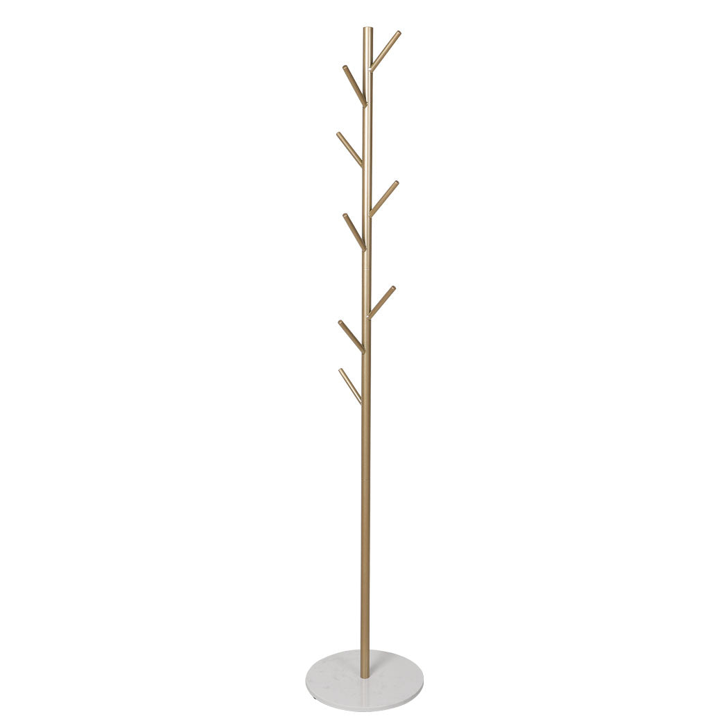 Coat Rack Hat Clothes Stand Hanger Gold
