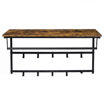 Wall Shelf Coat Rack 16x16cm