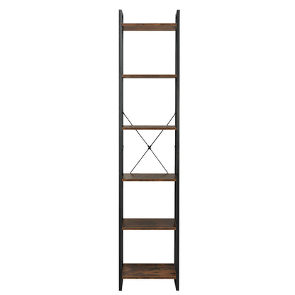 Levede 6 Tier Bookshelf Tall Bookcase Storage Shelf Display Rack Living Room