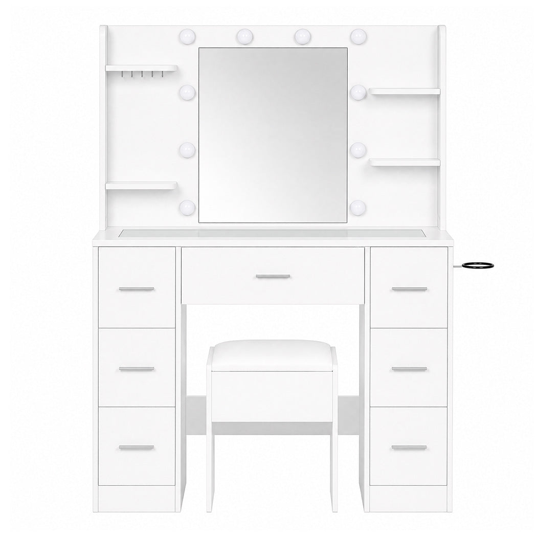 Dressing Table With Lights 110x40x138cm