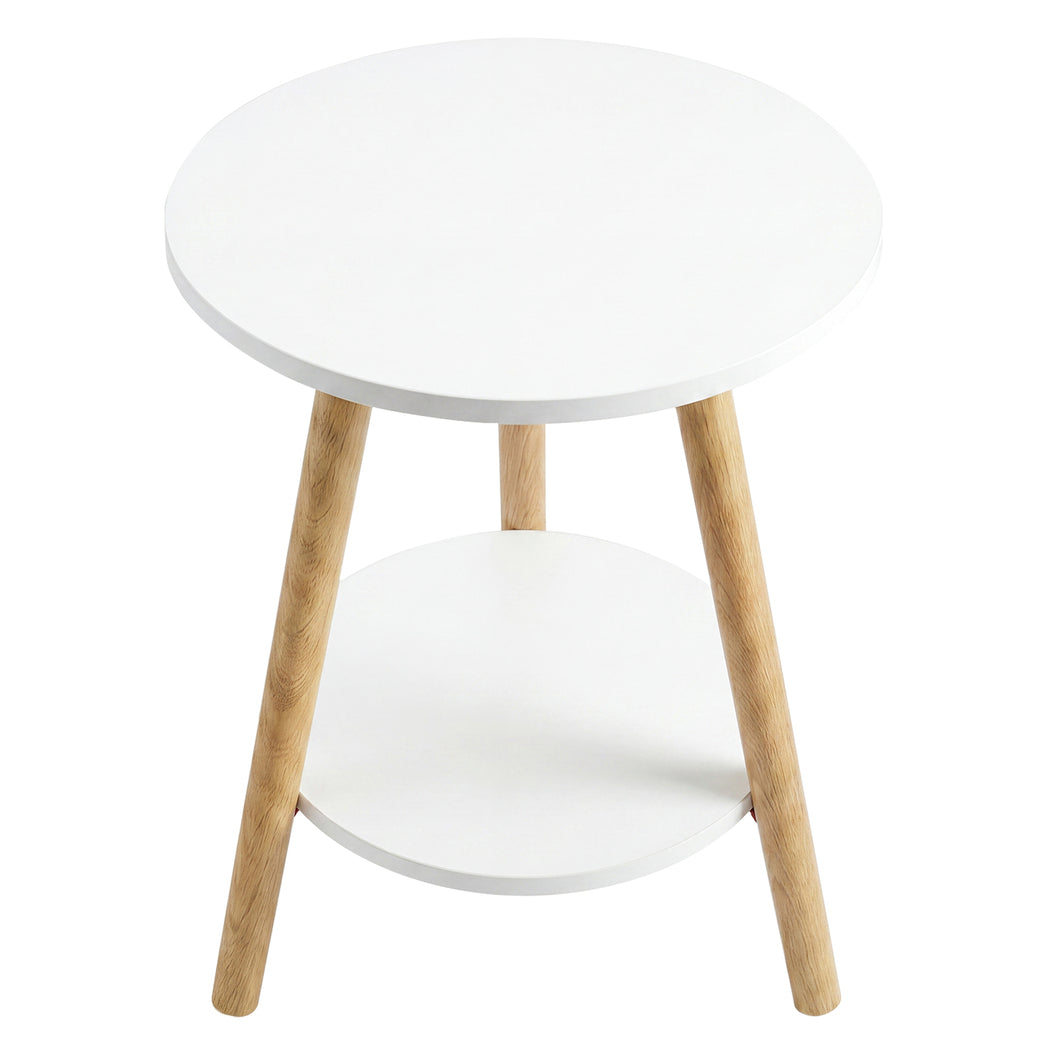 Round Coffee Table 2-Tier Side Table | HomeAndLiving