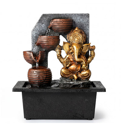 LED Tabletop Zen Water Fountain Desk Office | HomeAndLiving