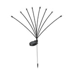 Contemporary Firfly Solar Lawn Lights 8LED 4PC Outdoor Black  High