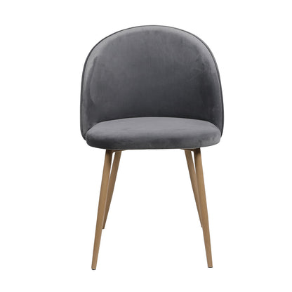 Compact 8x Dining Chairs Seat French Grey  Easy Assembly Classic