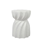 Ergonomic Side Table End Terrazzo Hourglass  Wood Finish Classic