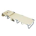 Compact Foldable Beach Lounge Chairs with Face Hole Khaki  Scandi