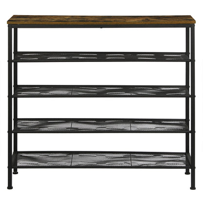 Functional 5-Tier Shoe Rack Storage Cabinet 100cm Wide  Comfortable