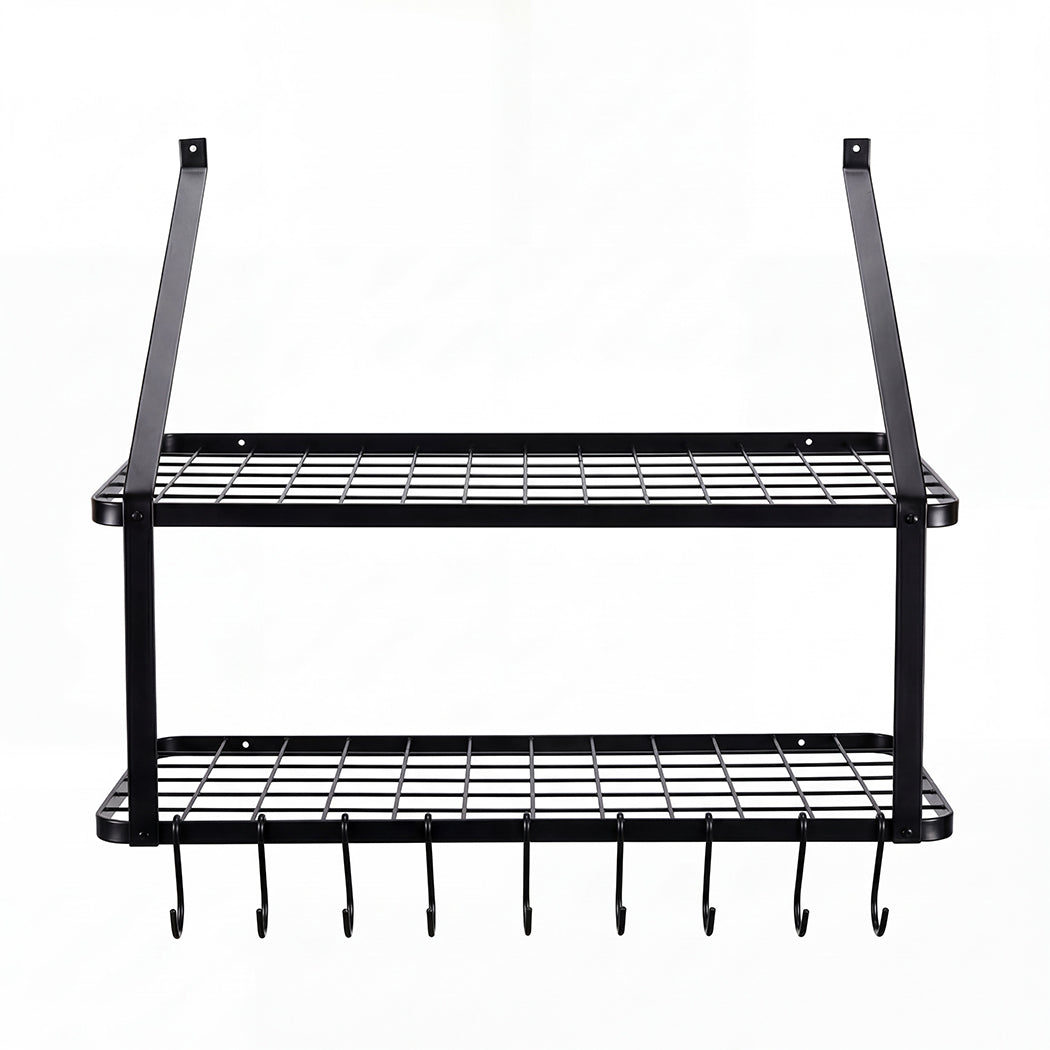 Wall Mounted Pot Pan Rack 10 Hooks | HomeAndLiving - 3
