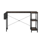 Functional L Shaped Computer Desk Corner Desk Brown  Wood Finish