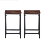 2x Industrial Bar Stools Wooden