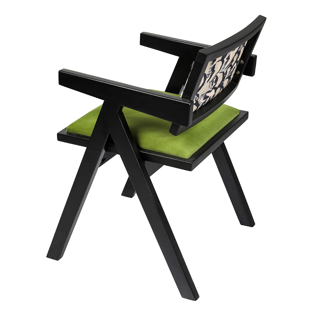 Minimalist Dining Chair Retro Backrest Chair x4  Space-Saving Design
