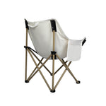 Modern Folding Camping Moon Chair Lightweight Beige  Foldable