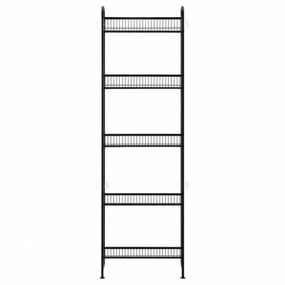 Levede Slim Storage Rack Kitchen Organiser Wall Mounted Metal Shelf Black