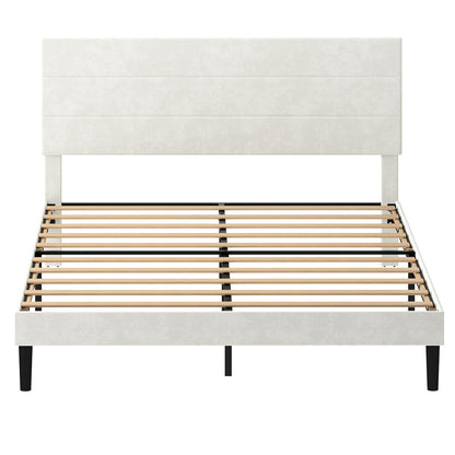 Queen Bed Frame Upholstered 200x154.5x113cm
