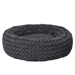 Calming Dog Bed Warm Soft Plush L Dark Grey Large