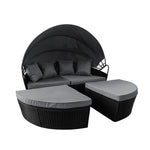 Bed Sofa - Wicker Lounge Furniture, Round Design (3pcs)