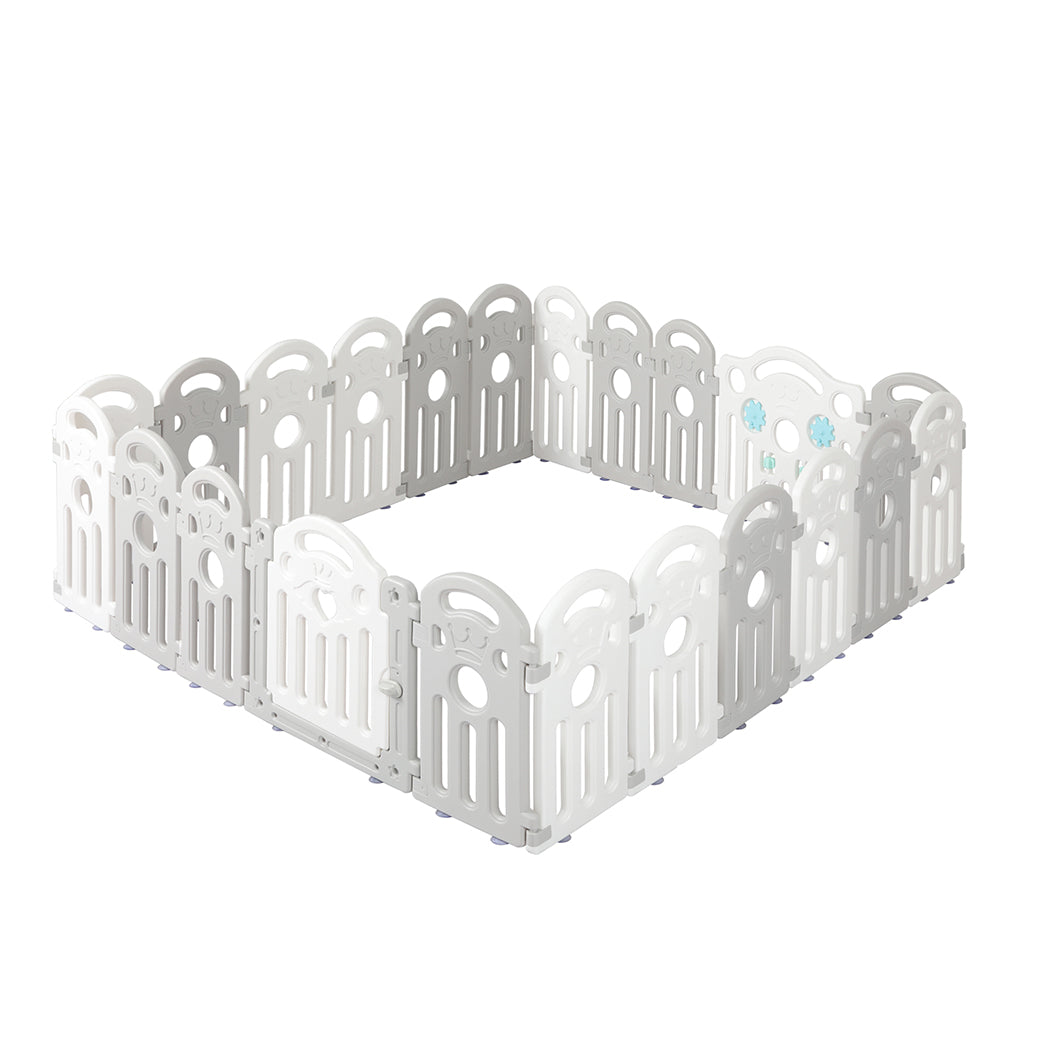 Kids Playpen Ensure Baby Safety with Toddler Fence- 22 Grey