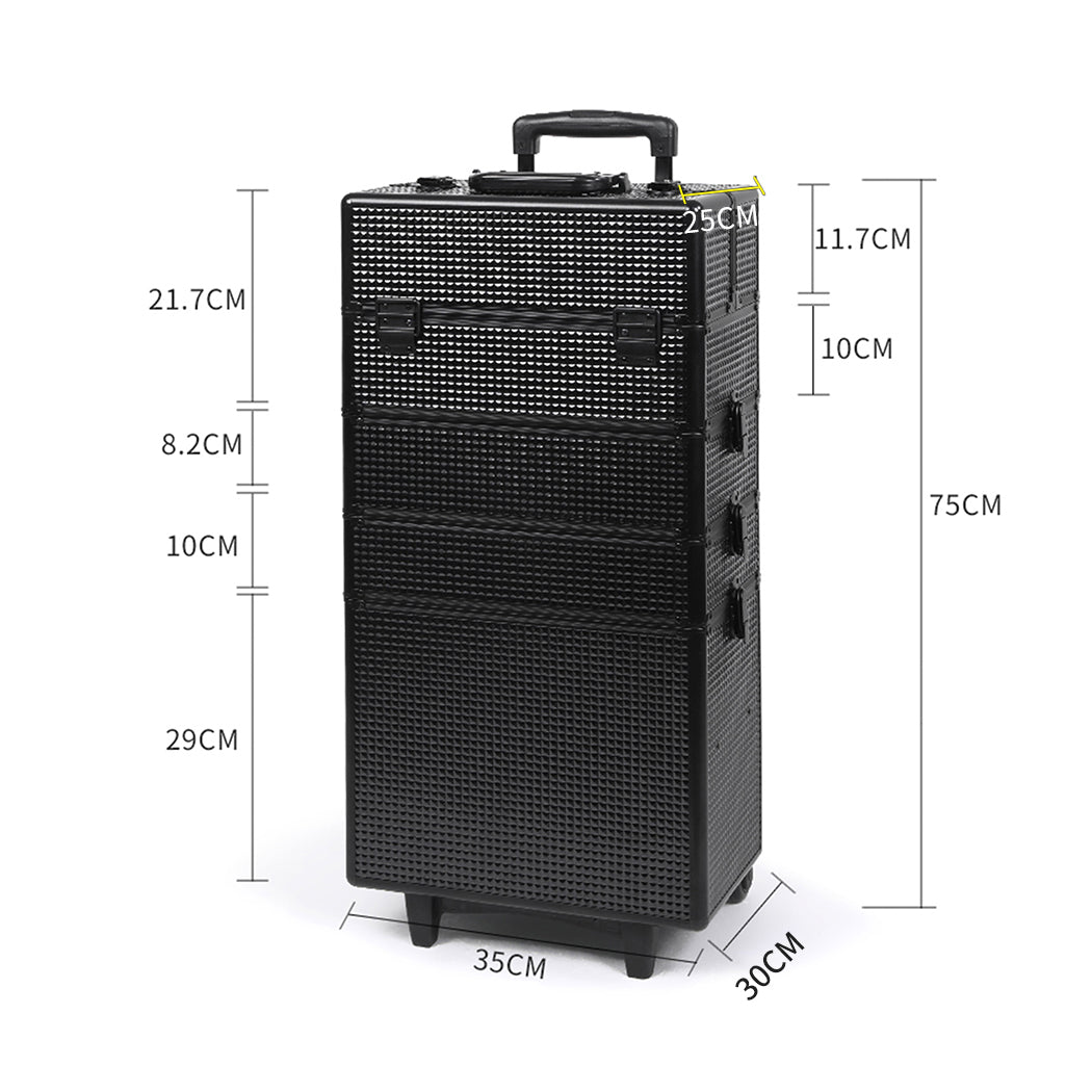 Professional Makeup Case Organizer Box Black