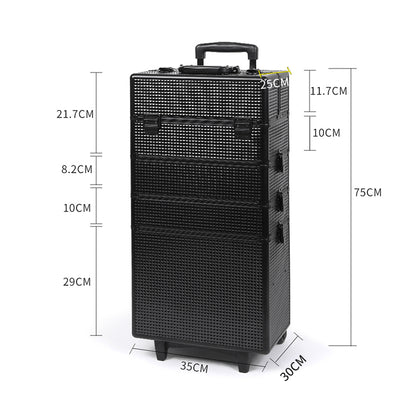 Professional Makeup Case Organizer Box Black