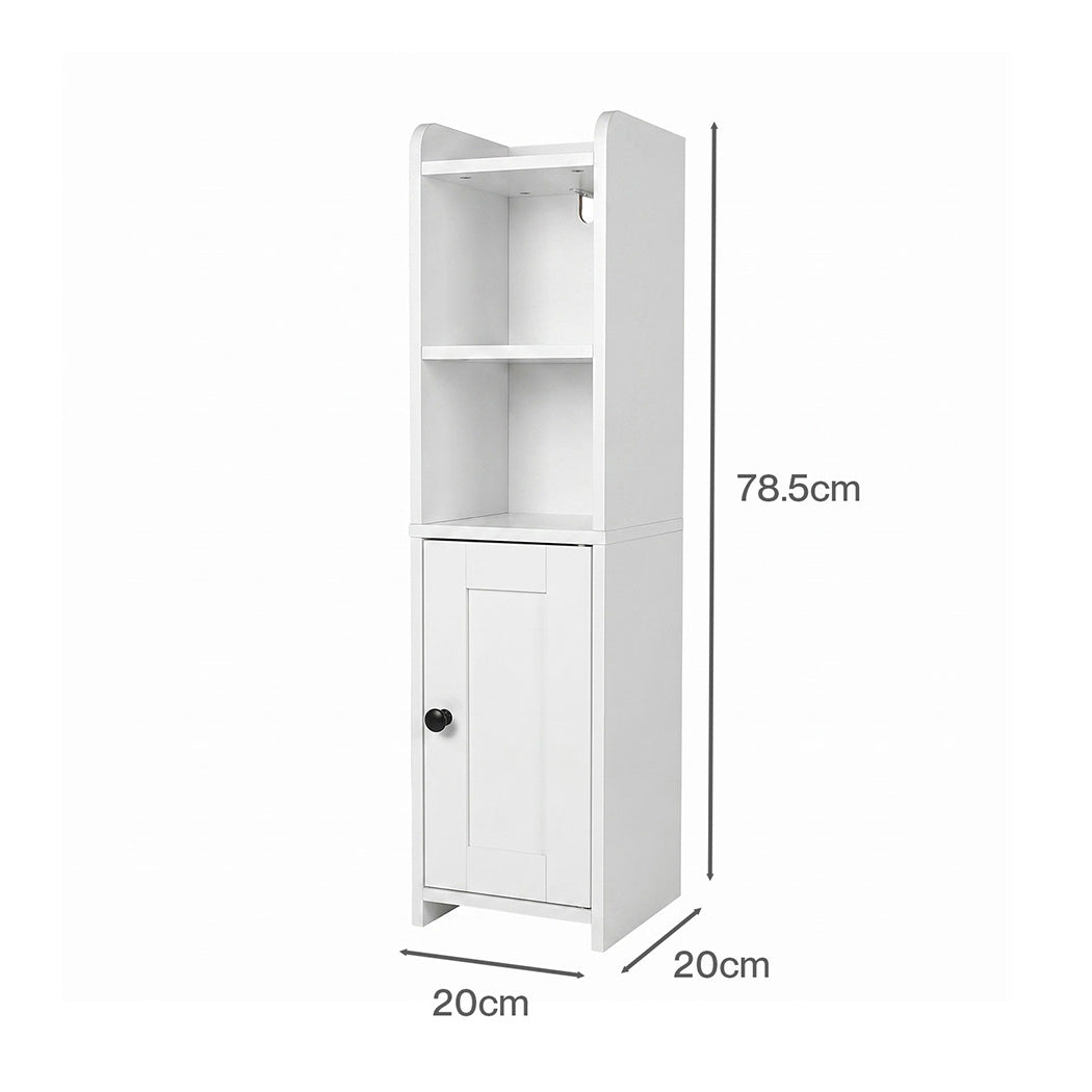 Levede Bathroom Cabinet Storage Slim Organiser Toilet Paper Storage 78.5cm White
