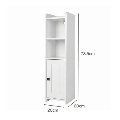 Levede Bathroom Cabinet Storage Slim Organiser Toilet Paper Storage 78.5cm White