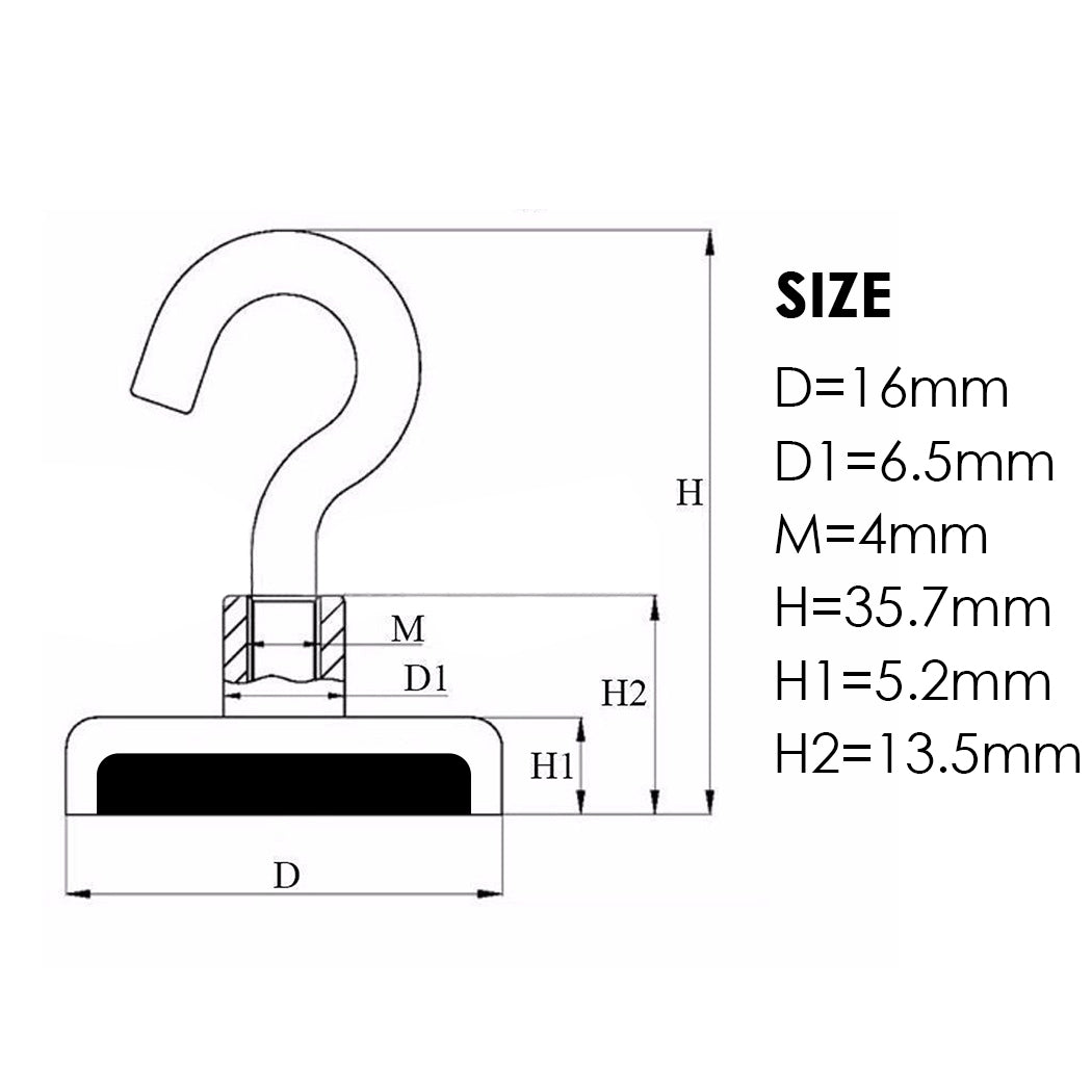 10x 5.5kg Magnet Hooks Magnetic