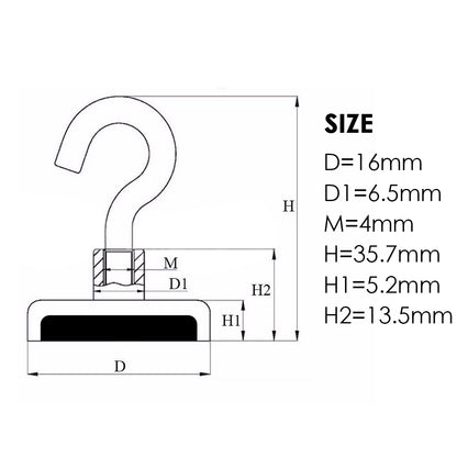10x 5.5kg Magnet Hooks Magnetic