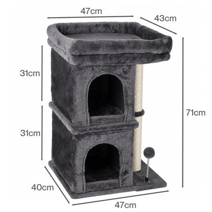 Cat Tree Tower Dark Grey 47x43cm