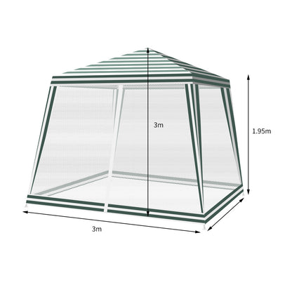 Gazebo Marquee 3x3m Mesh Side
