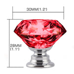 10 Pcs 30mm Clear Diamond Shape Glass Transparent